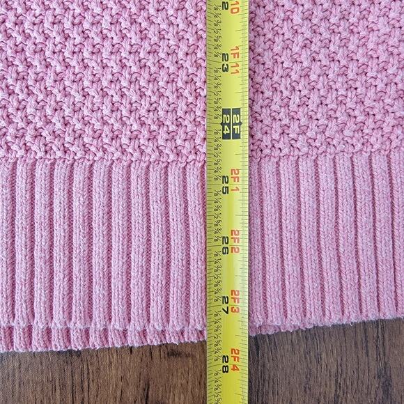Old Navy Chunky Shaker Knit Sweater Pink Sz L Casual Feminine Preppy Cottagecore - Picture 5 of 8